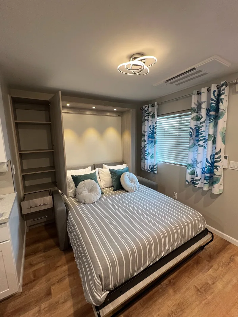 Boundary sleeping area with built-in storage